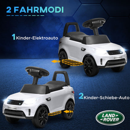 Dětské elektrické auto 2v1 s hudbou a světly, bílé