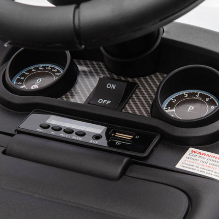 Dětské elektrické auto 2v1 s hudbou a světly, bílé
