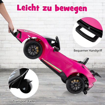 Dětské elektrické auto Lamborghini 12V s dálkovým ovládáním, růžové