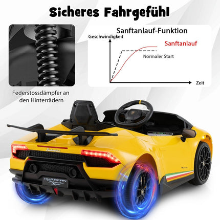 Dětské elektrické auto Lamborghini 12V s dálkovým ovládáním, žluté