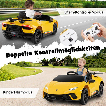 Dětské elektrické auto Lamborghini 12V s dálkovým ovládáním, žluté