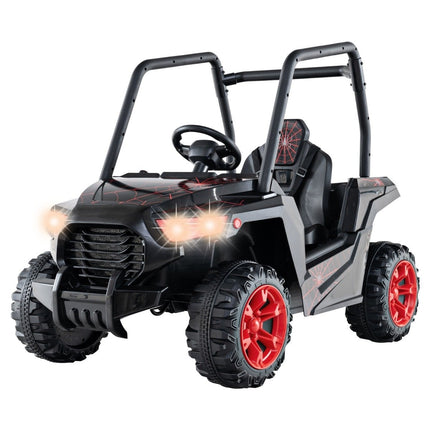 Dětské elektrické auto s 2.4G dálkovým ovládáním 24V, elektrické vozítko UTV pro děti od 3 let, černé