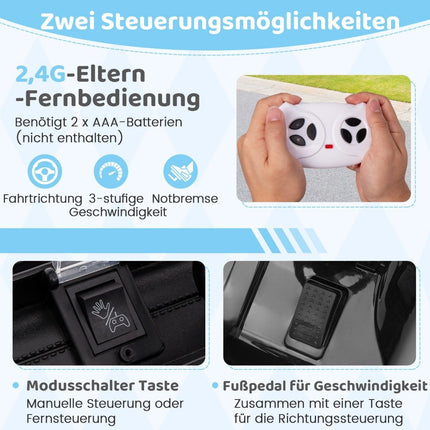 Dětské elektrické auto s 2.4G dálkovým ovládáním &amp; USB &amp; světly &amp; hudbou 12V dětské auto Jeep černé