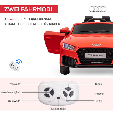 Elektrické auto pro děti s dálkovým ovládáním, MP3, 3-6 let, červená