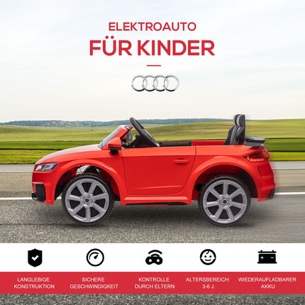 Elektrické auto pro děti s dálkovým ovládáním, MP3, 3-6 let, červená
