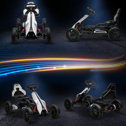 Elektrická driftovací motokára pro děti, 12V, 3-8 let, bílá