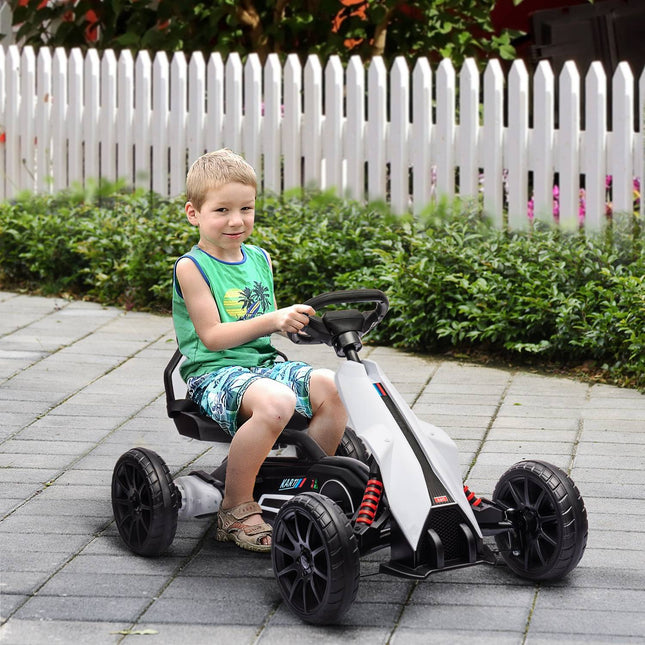 Elektrická driftovací motokára pro děti, 12V, 3-8 let, bílá