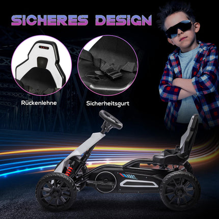 Elektrická driftovací motokára pro děti, 12V, 3-8 let, bílá