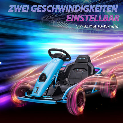 Electric go-kart for children 24V with music & safety belt