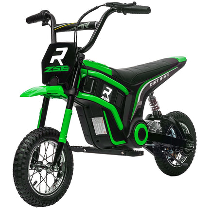 Elektrická motorka pro děti, 12V, houkačka a světlo, zelená