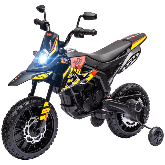 Elektrická motorka pro děti, 12V, hudba a přídavná kolečka, 6 km/h
