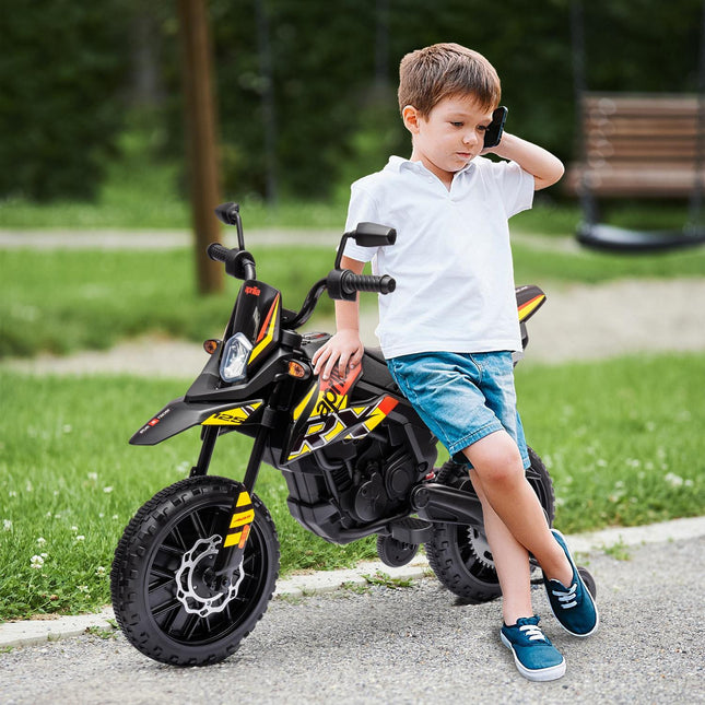 Elektrická motorka pro děti, 12V, hudba a přídavná kolečka, 6 km/h