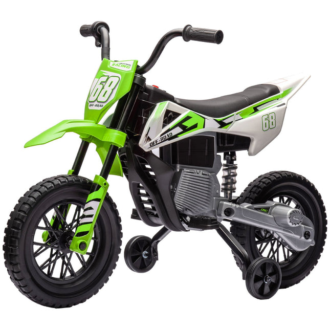Elektrická motorka pro děti, 12V, hudba, 3-6 let, zelená