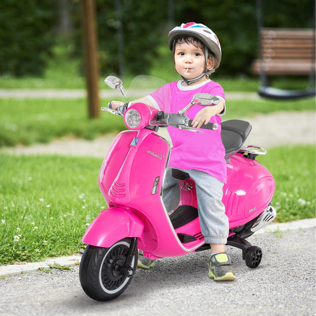 Elektrická motorka pro děti 6V se světly a hudbou, růžová