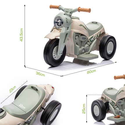 Dětská elektrická motorka, 6V motorka s hudbou, 2.5-3 km/h, pro děti 2-5 let