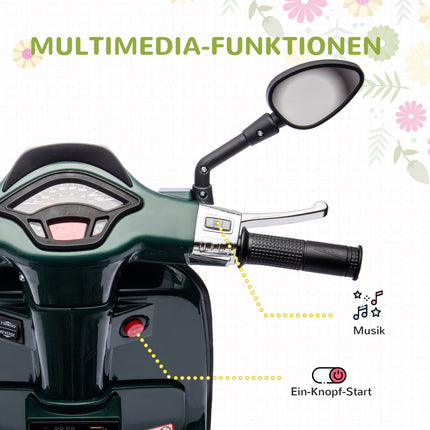 Elektrická motorka pro děti s MP3, LED, 3-6 let