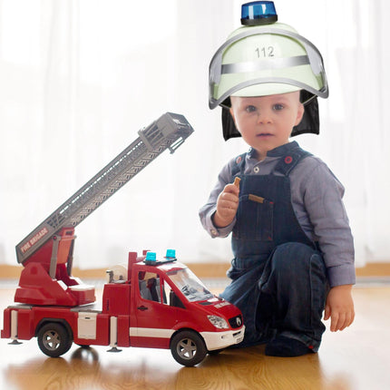 Dětská hasičská helma s modrým majákem