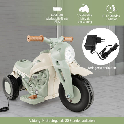 Children's motorcycle with bubble machine & music & LED headlights children's motorcycle beige