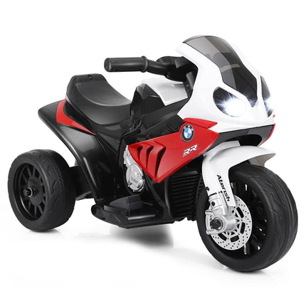 Dětská motorka s pomocnými kolečky, elektrická motorka 6 V s hudbou 66 x 37 x 44.5 cm červená