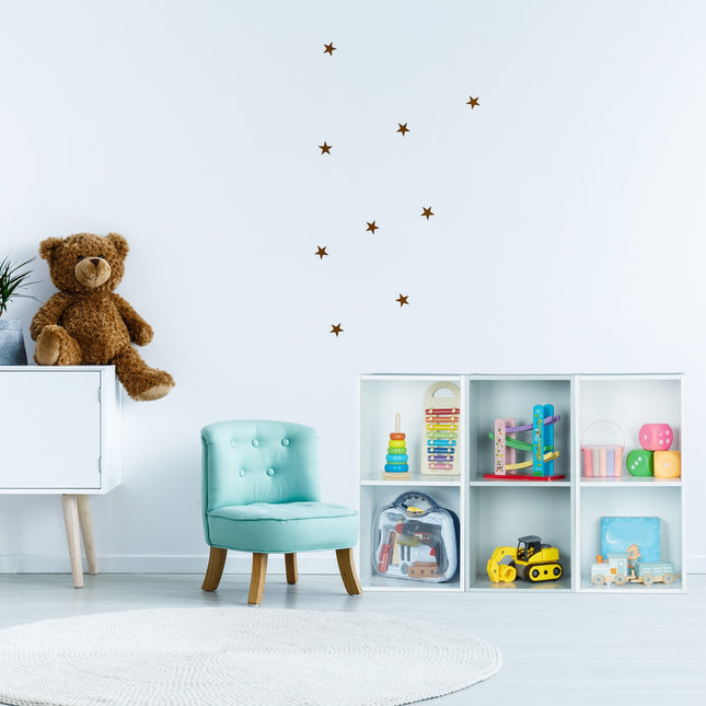 Kinderkamerplank met 6 vakken