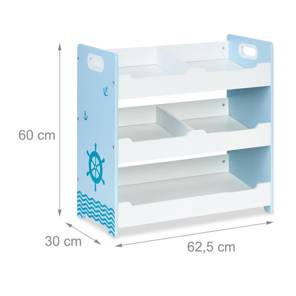 Children's shelf with 5 compartments