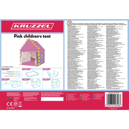Dětský stan – růžový Kruzzel 22653