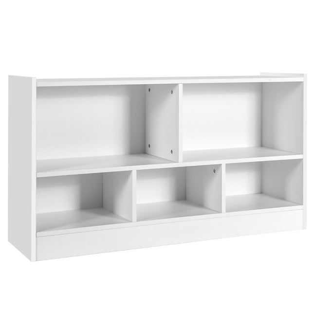 Kinderspielzeugschrank aus Holz, Kinderregal, Bücherregal, 111 x 30 x 61,5 cm, weiß