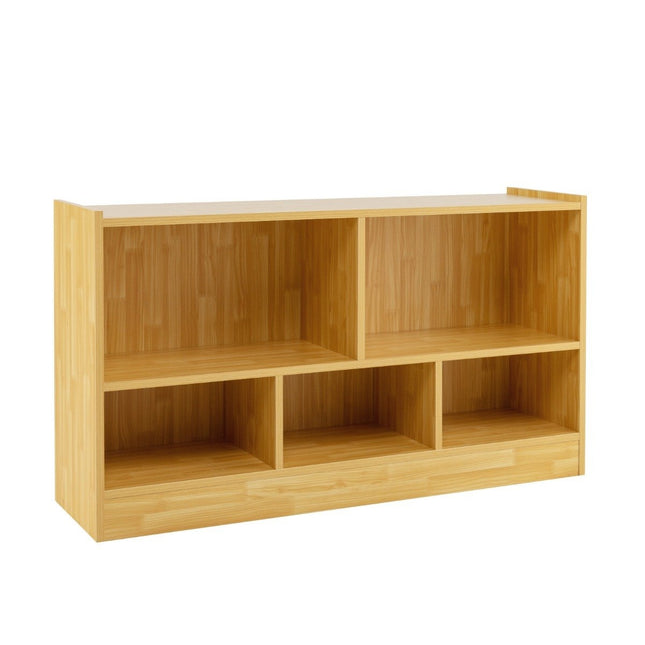 Children's toy cabinet made of wood, children's shelf, bookshelf, 111 x 30 x 61.5 cm, yellow
