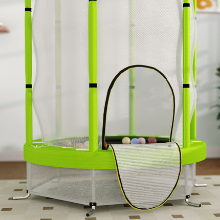 Dětská trampolína 140cm s ochrannou sítí, zelená