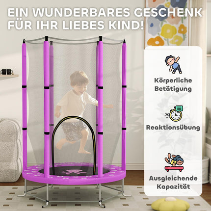 Dětská trampolína s ochrannou sítí, Ø140 cm