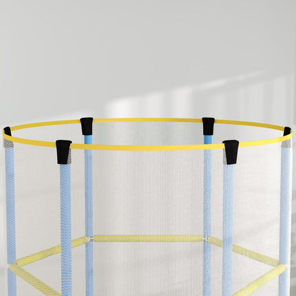 Indoor trampoline for children with safety net, 140 cm, dark blue
