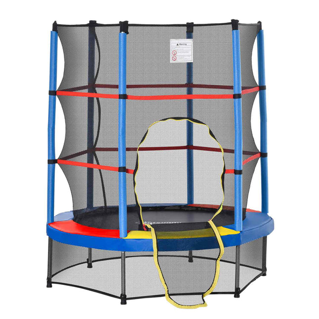 Dětská trampolína do interiéru i exteriéru s ochrannou sítí, 140 cm