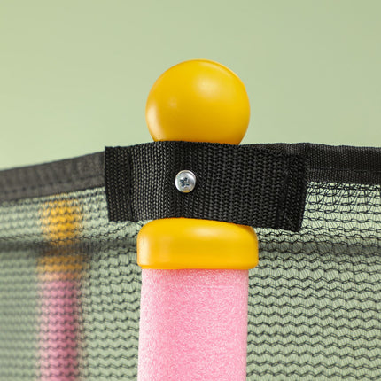 Dětská trampolína s ochrannou sítí, růžová, Ø140 cm