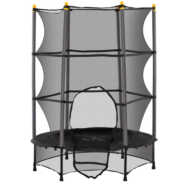 Dětská trampolína s ochrannou sítí, 140 cm, černá