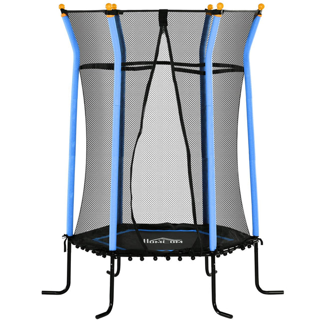 Dětská trampolína do interiéru, Ø163.5 cm, ochranná síť, modrá