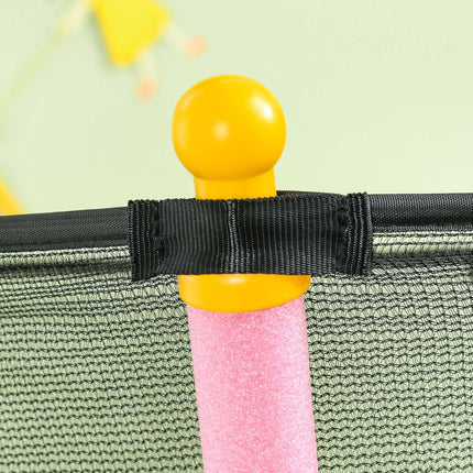 Children's 163.5 cm pink trampoline with safety net, up to 50 kg