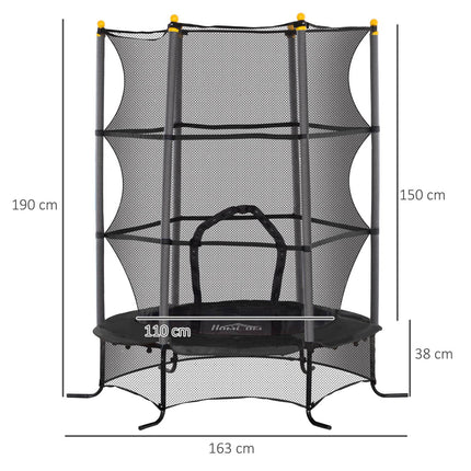 Venkovní trampolína pro děti s ochrannou sítí, průměr 163 cm