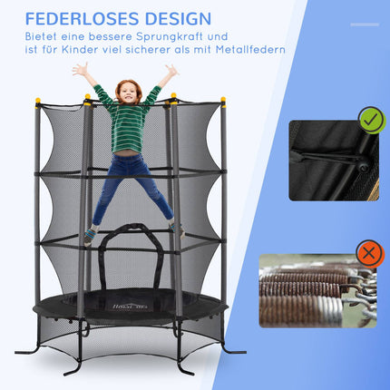 Venkovní trampolína pro děti s ochrannou sítí, průměr 163 cm