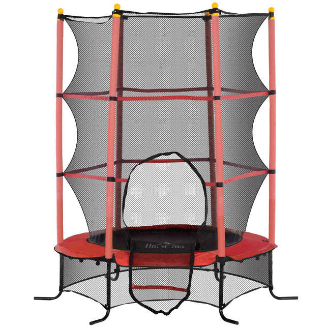 Dětská trampolína s ochrannou sítí, 163 cm, červená