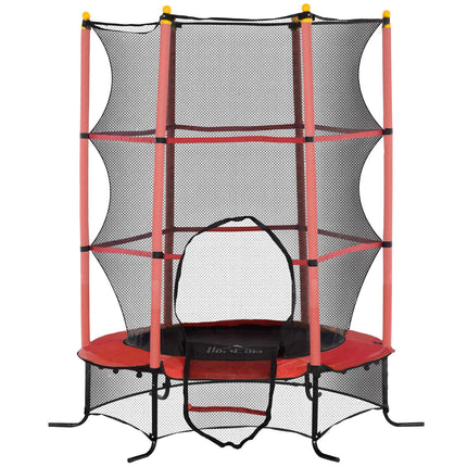 Dětská trampolína s ochrannou sítí, 163 cm, červená