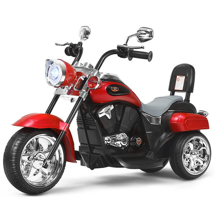 Dětská elektrická motorka ve stylu chopper 91 x 48 x 64 cm červená + černá