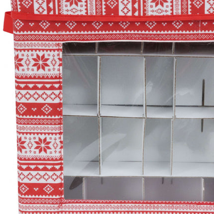 Úložné boxy na vánoční ozdoby, sada 3 ks s přepážkami