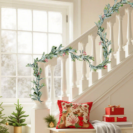 Christmas Garland 6.6 ft with 20 LED Lights, Berries