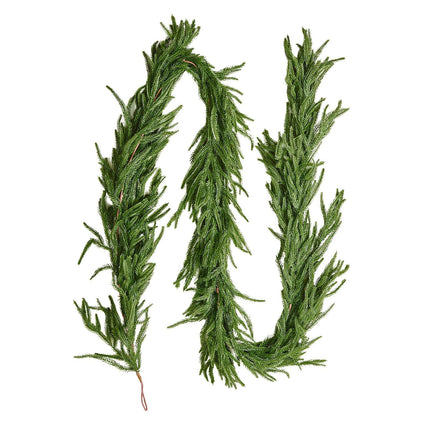Christmas Garland, 9 Ft Norfolk Pine, Real Touch PE