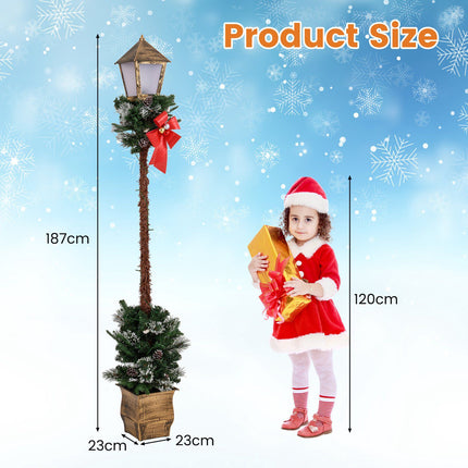 Vánoční pouliční lampa s lucernou, 187 cm, 50 LED světel