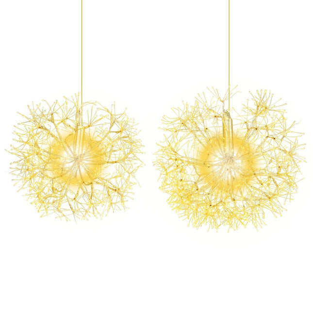 Christmas Light Ball Pack of 2 LED Balls for Hanging Christmas Lights for Outside and Inside Gold