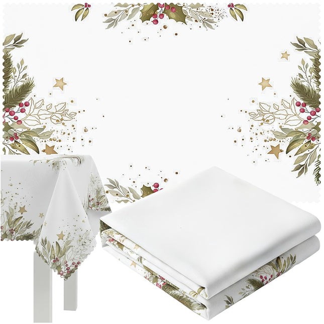 Christmas Tablecloth, Stain-Resistant, 140x220cm