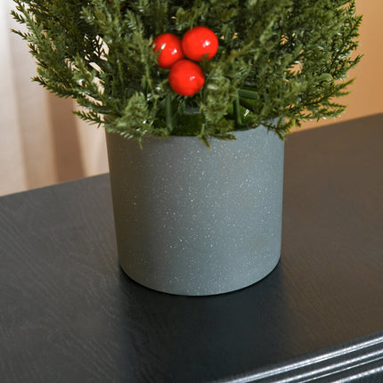 Artificial Christmas tree with red berries & pine cones, 50 cm