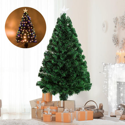 120 cm artificial Christmas tree with LED fiber lights
