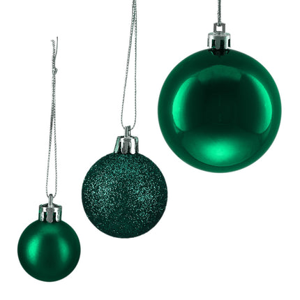 Christmas Tree Baubles Set, 100 Pieces, Various Sizes